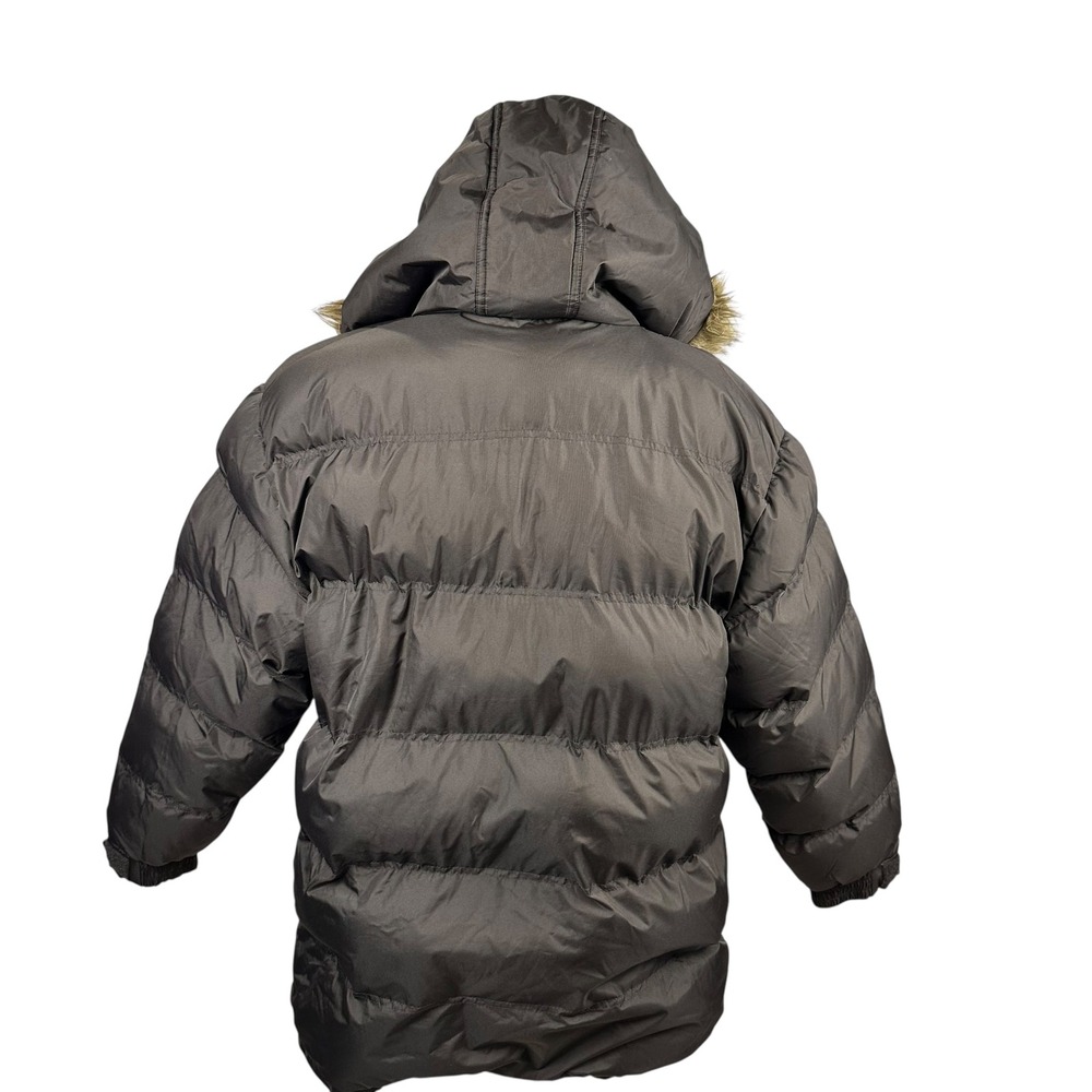 Vintage Y2K Northern Explosion NXP Black Puffer Jacket Fur Hood Youth L Women S - Picture 6 of 9